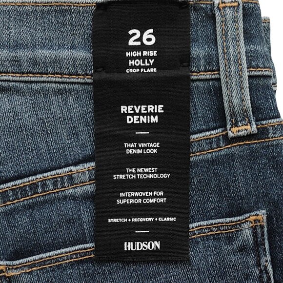 NWT HUDSON Holly High Rise Crop Flare Step Hem Jeans 26 Loss Control NEW - Picture 7 of 9